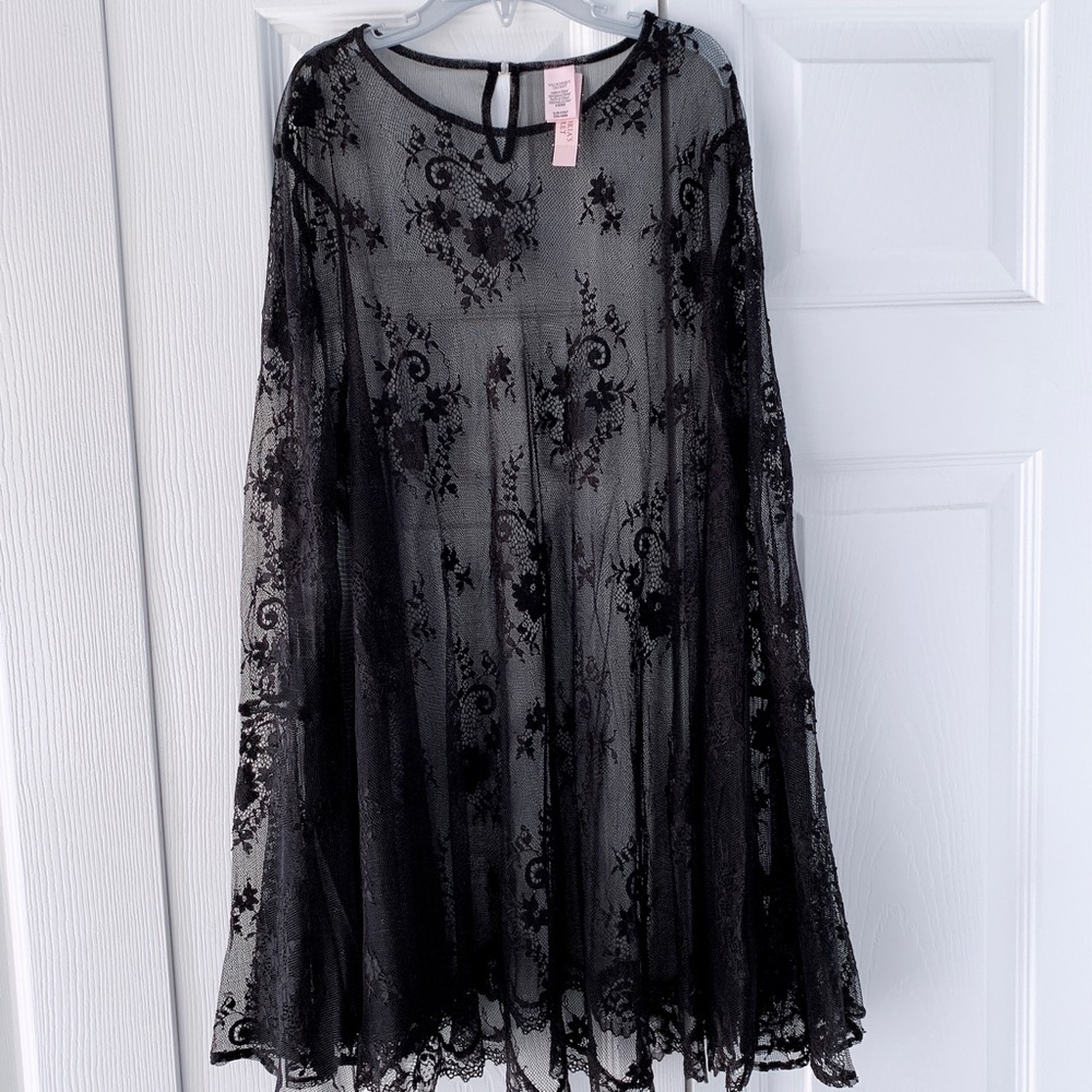 Victoria’s Secret lace sexy top tunic black Small